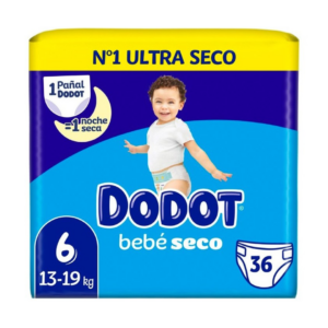 DODOT BEBÉ SECO TALLA 6 36 pañales