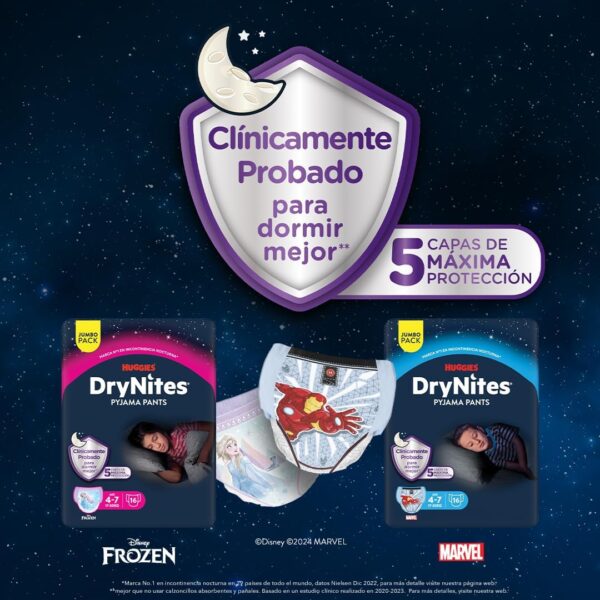 Huggies DryNites 8-15 años 9 Pijama Pants Teen - Imagen 3