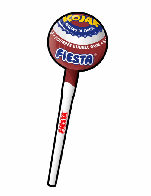 Kojak Cola Caramelo con Palo Relleno de Chicle Caja de 100 - Imagen 2