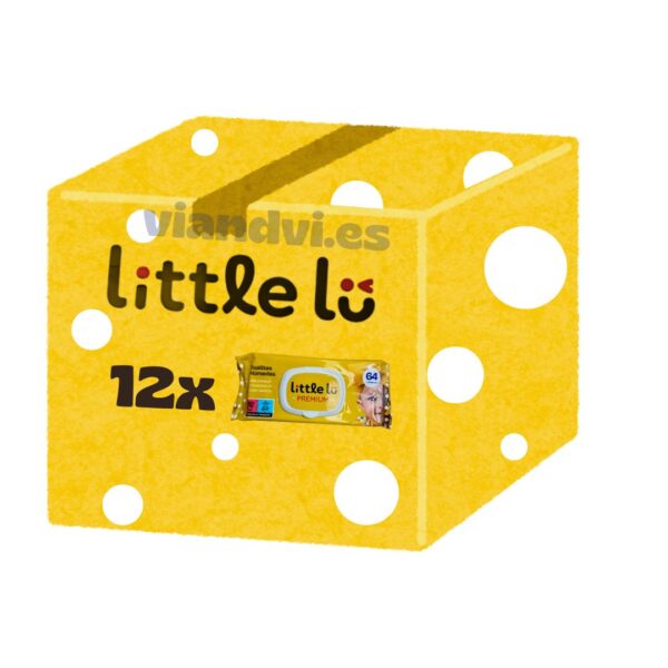 Toallitas Húmedas Little Lu Premium Caja de 12 x 64 toallitas