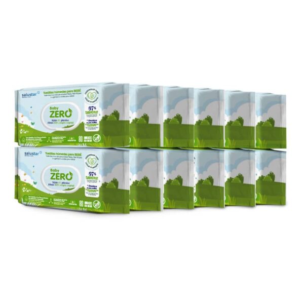 Salustar Baby Zero: Pack de 12 Paquetes con 80 Toallitas Húmedas