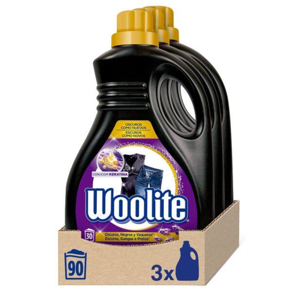 Woolite Detergente Líquido para Ropa Oscura Pack 3 x 30 Lavados