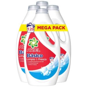 ariel básico detergente mega pack 120 lavados