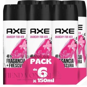 axe anarchy for her desodorante Pack 6 x 150ml