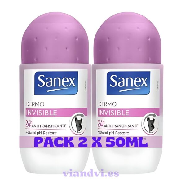 Sanex Dermo Invisible Desodorante Anti Transpirante Duplo 2 x 50ml