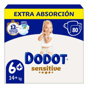 dodot sensitive 6+ extra absorción 80 pañales