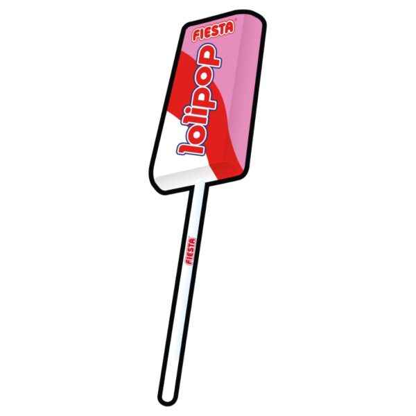 Lolipop Fresa Fiesta Caramelo con Palo Masticable Bolsa de 7 unidades - Imagen 2