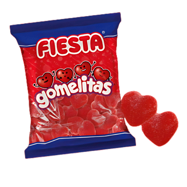 Fiesta Gomelitas Corazones Caramelos Masticables Sabor Fresa 185 unidades