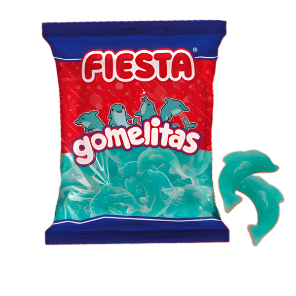 Fiesta Gomelitas Delfín Caramelos Masticables Sabor Cereza 136 unidades (993g)