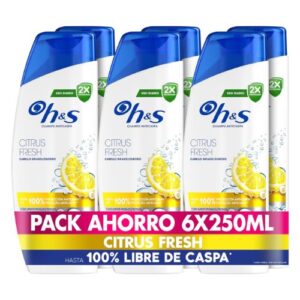 h&s citrus fresh champú anticaspa pack ahorro