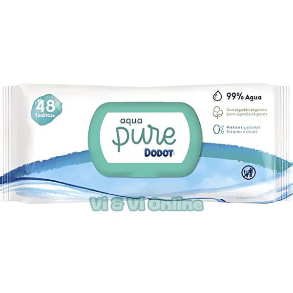 Aqua Pure Toallitas Dodot Paquete de 48 toallitas