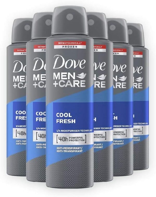 Dove Spray Desodorante 250Ml Men + Cool Fresh Pack 6 Unidades