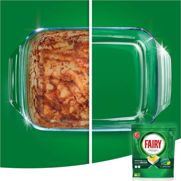 Fairy Original Todo en Uno Aroma Limón Cápsulas para Lavavajillas Bolsa de 21 + 20 Cápsulas - Imagen 6