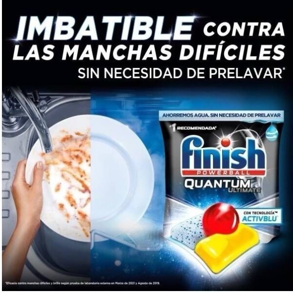 Finish Powerball Quantum Ultimate Limón Lavavajillas 48 unidades - Imagen 2