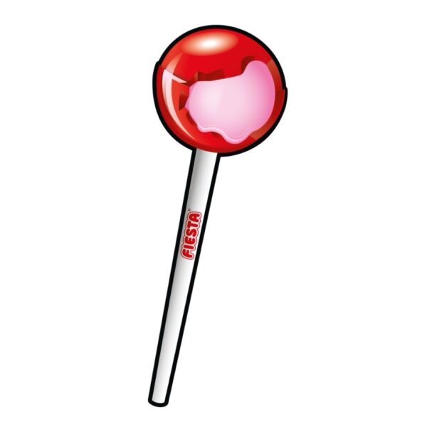 KOJAK Lolipop Caramelo con Palo Sabor Cereza Relleno de Masticable de Fresa Caja de 100 - Imagen 2