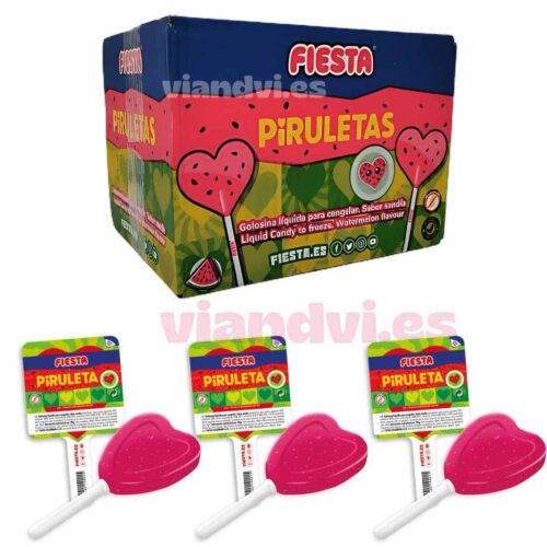 Piruleta Congelable de Sandía Fiesta: Caja de 30 unidades de 60ml