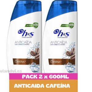 h&s champú anticaspa cafeina anticaida pack ahorro