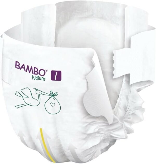 Pañales Bambo Nature Talla 1 (2 a 4kg) Pack 22 pañales: Suavidad y Protección Natural para tu Bebé - Imagen 3