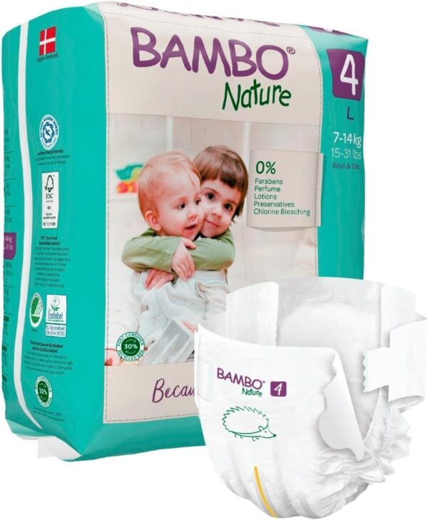 Pañales Bambo Nature Talla 4 (7-14kg) Pack 24 pañales