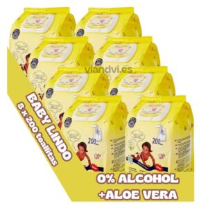 toallitas para bebé sin alcohol aloe vera baby lingo mega caja