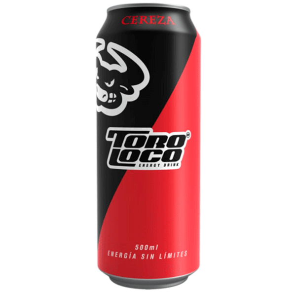 Toro Loco Bebida Energética Sabor Cereza Caja de 24 x 500ml - Imagen 3