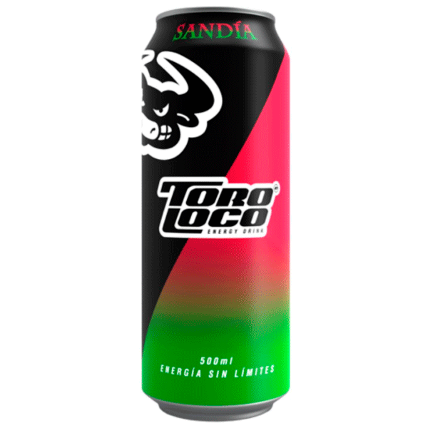 Toro Loco Bebida Energética Sabor Sandía Caja de 24 x 500ml - Imagen 2