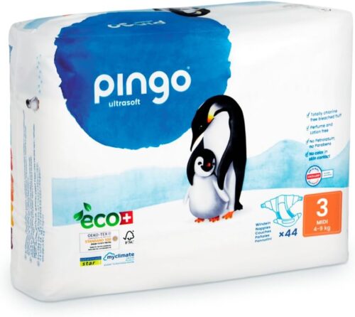 Pingo Pañales Ecológicos Talla 3 (4-9kg) Pack de 44 pañales - Imagen 2