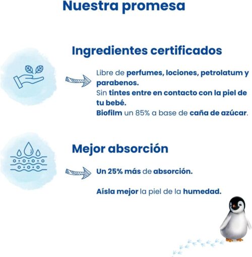 Pingo Pañales Ecológicos Talla 1 (2-5kg) Pack de 27 pañales - Imagen 2