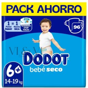 DODOT BEBÉ SECO TALLA 6+ EXTRA ABSORCIÓN PACK AHORRO