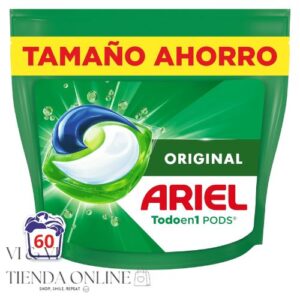 ariel pods original cápsulas tamaño ahorro 60