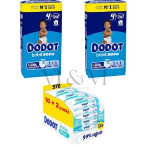 pack dodot bebé seco con dodot aqua pure