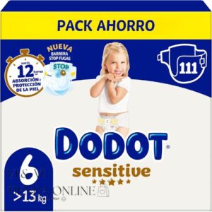 DODOT SENSITIVE TALLA 6 PACK 111 PAÑALES
