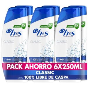 H&S Classic Champú Anticaspa Pack Ahorro 6 x 250ml