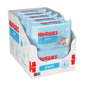 Huggies Pure Caja de 10 paquetes de 56 toallitas para bebe con agua pura
