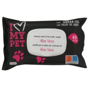 Toallitas para mascotas i love my pet aloe vera Paquete de 40 toallitas
