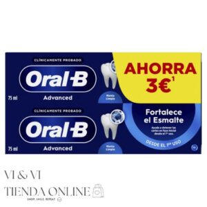 oral-b advanced fortalece el esmalte 2 x 75ml