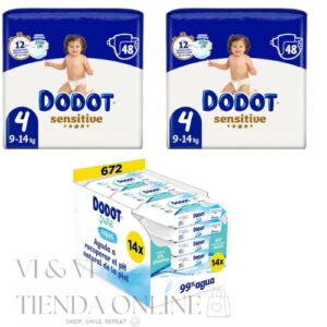 dodot sensitive talla 4 y toallitas dodot aqua pure