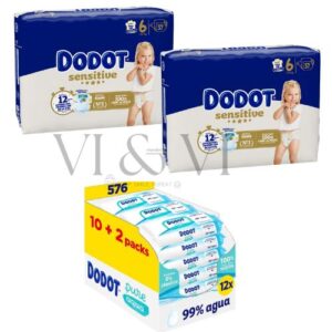 dodot sensitive talla 6 y toallitas dodot aqua pure