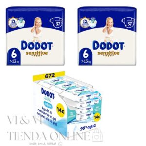 dodot sensitive talla 6 y toallitas dodot aqua pure