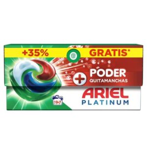 Ariel Platinum Cápsulas + Poder Quitamanchas – Detergente en cápsulas 26 lavados