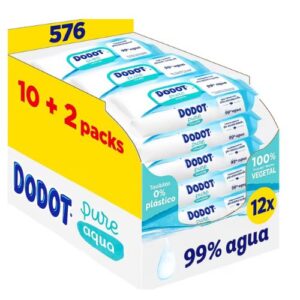 dodot aqua pure 12 paquetes de 48 toallitas