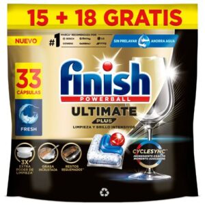 finish ultimate plus lavavajillas 33 cápsulas