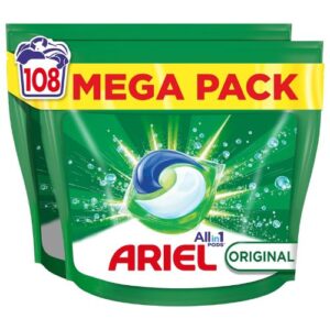Ariel Pods Mega Pack 108 Cápsulas Detergente Pack Ahorro
