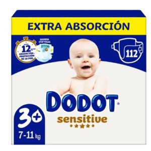 Dodot Sensitive 3+ extra absorción 112 pañales