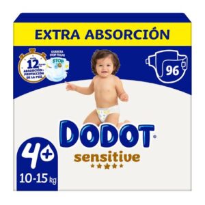 Dodot Sensitive 4+ extra absorción 96 pañales