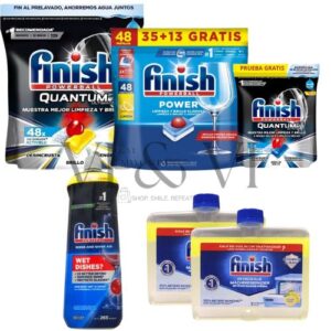 Pack Finish lavavajillas fragancia limón