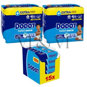dodot bebé seco 4+ extra absorción pack dodot azules