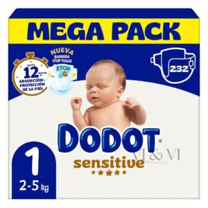 dodot sensitive talla 1 mega pack