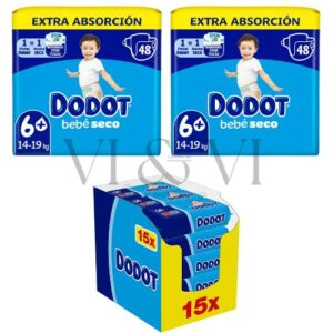 Dodot Bebé Seco 6+ pack dodot azules