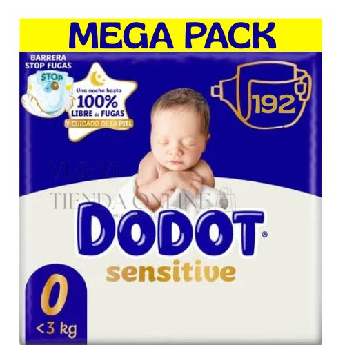 Dodot sensitive talla 0 mega pack ahorro 192 pañales